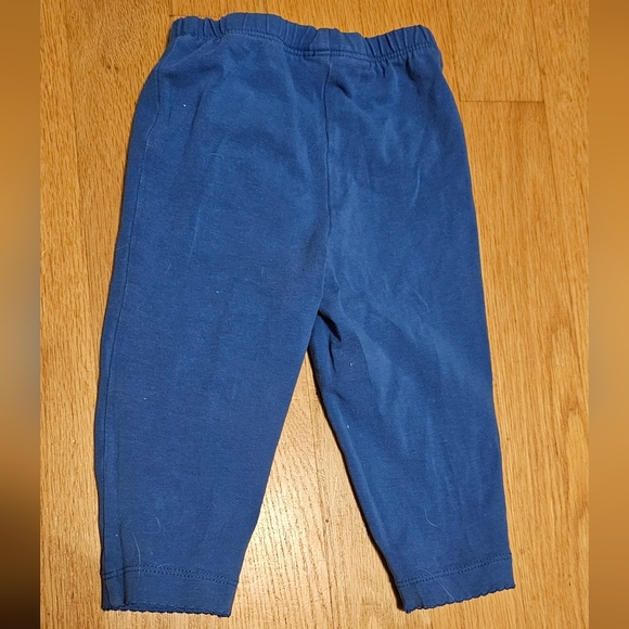 (3 for$20) Blue infant pants, 3-6M, legging style, scalloped edge on cuff - Picture 3 of 4
